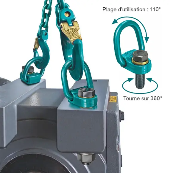 Anneau de levage articulé plat - vue 3