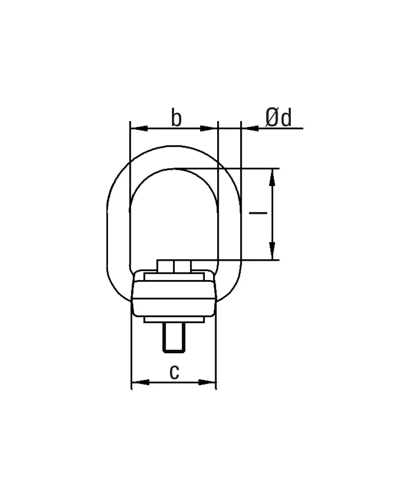 Anneau de levage articulé plat - vue 2